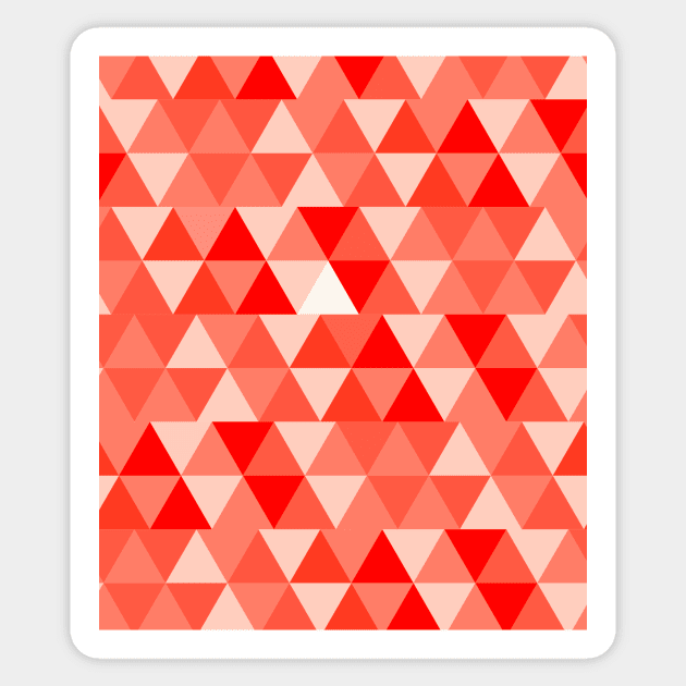 Abstract Red Triangle Art Sticker by Tshirtstory